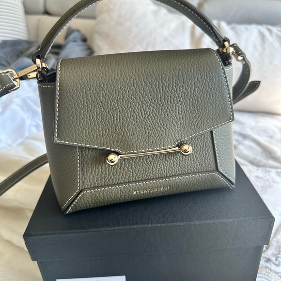 Strathberry Mosaic Nano Handbag Purse in Khaki Brand New With Tags - Picture 1 of 16